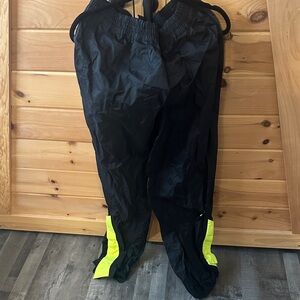 Can-am Black Track Pants with Neon Yellow Accents
